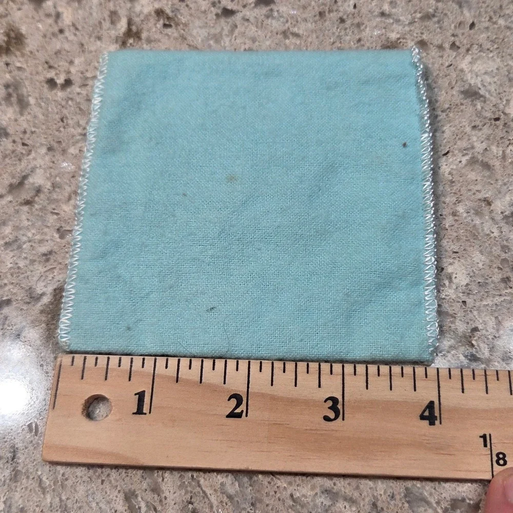 Tiffany & Co Blue Jewelry Pouch Small Fabric Dust Bag w/ Flap Closure